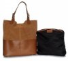 Kožené kabelka shopper bag Genuine Leather ryšavá 605